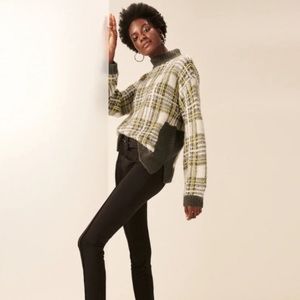 Nine West Green Plaid Sweater